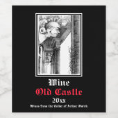 Kunst van het kasteel van het potlood wijn etiket (Enkel label)