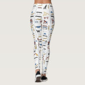 Kunst van het oude Egypte High Waisted Dance Yoga Leggings (Achterkant)