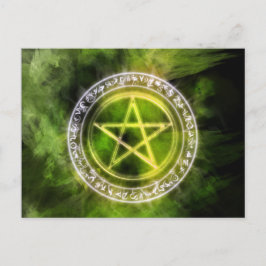 Kunst van het Pentacle Pentacle van de Rune Circle Briefkaart