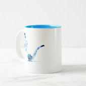 Kunst van het Pijproken 2 Tweekleurige Koffiemok (Voorkant links)