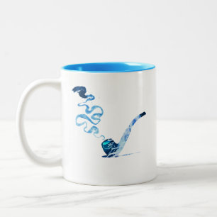Kunst van het Pijproken 2 Tweekleurige Koffiemok