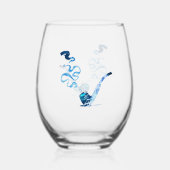 Kunst van het Pijproken 2 Wijnglas Zonder Voet (Achterkant)