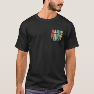 Kunst van het silhouet van Parijs Frankrijk T-shirt