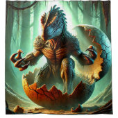 kunst van het uitkomen van dinosaurussen douchegordijn (Voorkant)