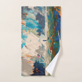 "Kunst van het voetbal" (Stijl 2) Olie Schilderij Handdoek (Handdoek)
