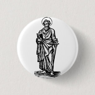 Kunst van het Zwaard van de Geest van Sint-Paulus Ronde Button 3,2 Cm