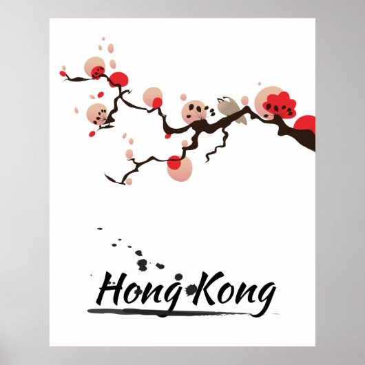 Kunst van Hong Kong Vintage Reizen Poster (Voorkant)