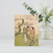 Kunst van Japan - Lovers van Koryusai Briefkaart (Staand voorkant)
