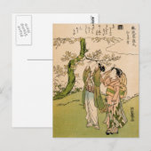Kunst van Japan - Lovers van Koryusai Briefkaart (Voorkant / Achterkant)