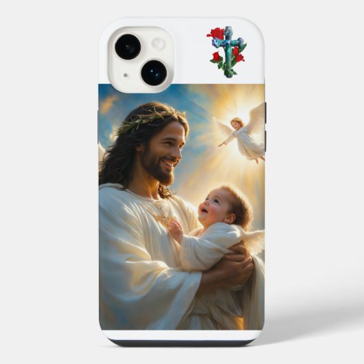 Kunst van Jezus iPhone Hoesje (Achterkant)
