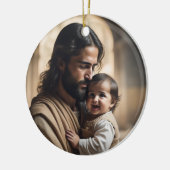 Kunst van Jezus Keramisch Ornament (Links)