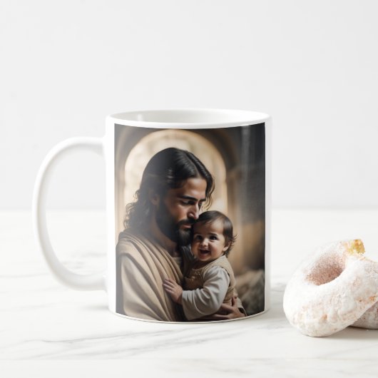 Kunst van Jezus Koffiemok (Met donut)