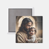 Kunst van Jezus Magneet (Voorkant / Achterkant)