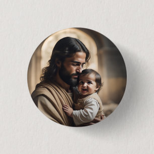 Kunst van Jezus Ronde Button 3,2 Cm