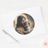 Kunst van Jezus Ronde Sticker (Envelop)