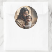 Kunst van Jezus Ronde Sticker (Tas)