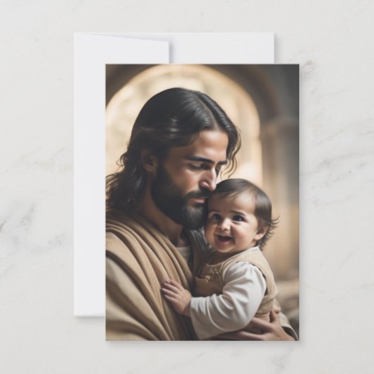 Kunst van Jezus RSVP Kaartje (Voorkant)