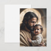 Kunst van Jezus RSVP Kaartje (Voorkant / Achterkant)