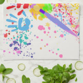 Kunst van kind theedoek (Gevouwen)