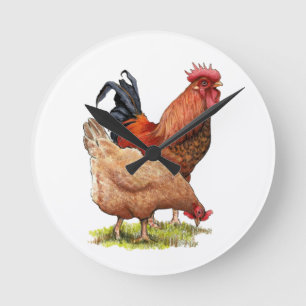 Kunst van kip en haan, Pluimvee, Boerderijdieren Ronde Klok