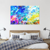 Kunst van kleurenpalet canvas afdruk (Insitu (Slaapkamer))