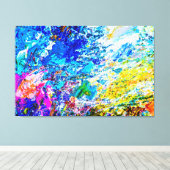 Kunst van kleurenpalet canvas afdruk (Insitu (Houten vloer))