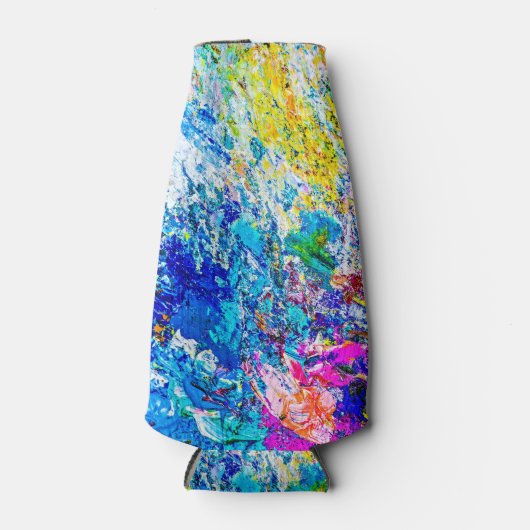 Kunst van kleurenpalet flesjeskoeler (Voorkant)