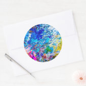 Kunst van kleurenpalet ronde sticker (Envelop)