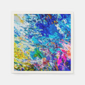 Kunst van kleurenpalet servetten (Voorkant)