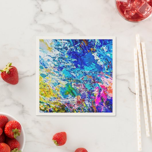 Kunst van kleurenpalet servetten (Insitu)