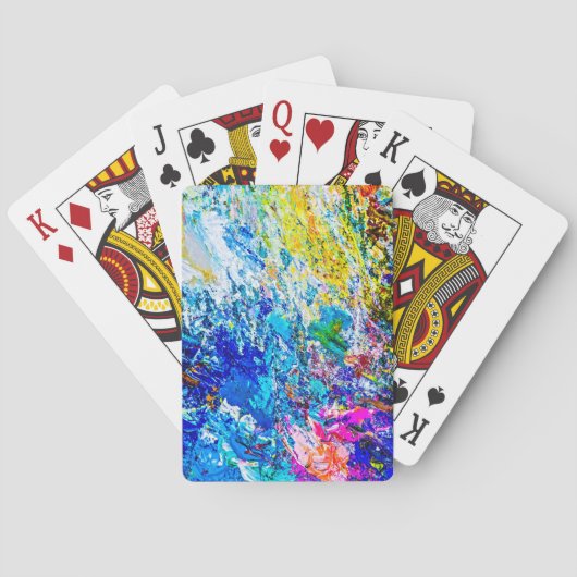 Kunst van kleurenpalet speelkaarten (Achterkant)