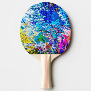 Kunst van kleurenpalet tafeltennisbatje