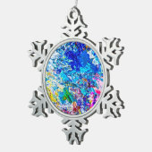 Kunst van kleurenpalet tin sneeuwvlok ornament (Rechts)