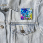 Kunst van kleurenpalet vierkante button 5,1 cm (In situ)