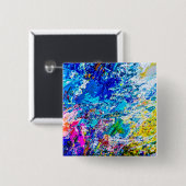 Kunst van kleurenpalet vierkante button 5,1 cm (Voorkant /achterkant)