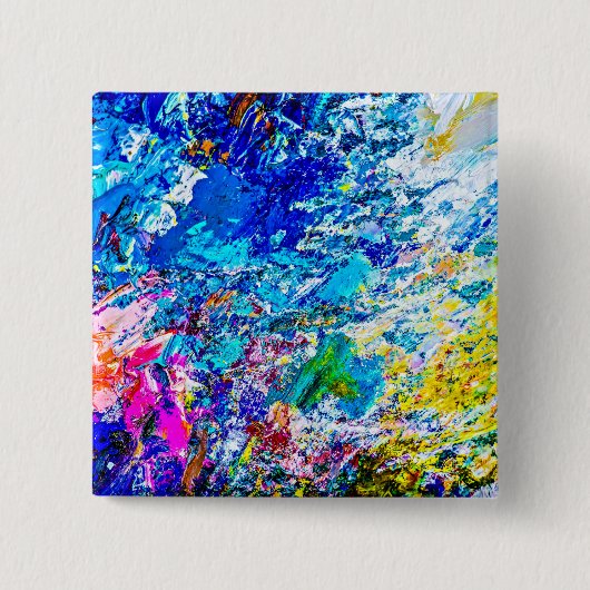 Kunst van kleurenpalet vierkante button 5,1 cm (Voorkant)