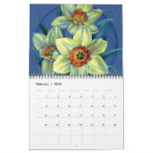 Kunst van kunstenaar Sarah Trett flower en dier Kalender (Feb 2026)