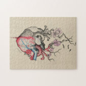 Kunst van liefde Surrealistische anatomische harte Legpuzzel (Horizontaal)