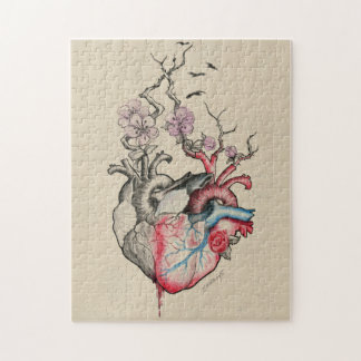 Kunst van liefde Surrealistische anatomische harte Legpuzzel