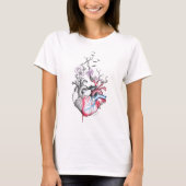 Kunst van liefde Surrealistische anatomische harte T-shirt (Voorkant)
