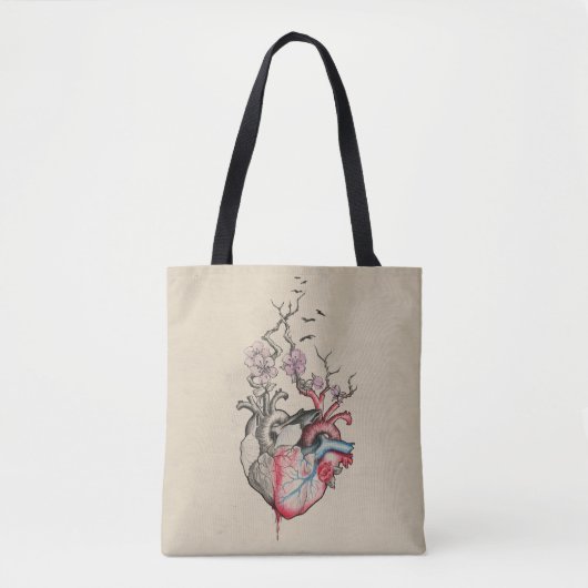Kunst van liefde Surrealistische anatomische harte Tote Bag (Voorkant)