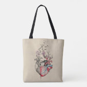 Kunst van liefde Surrealistische anatomische harte Tote Bag (Achterkant)