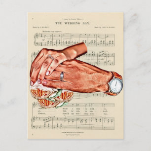 kunst van man en vrouw bruid bruidegom koppels briefkaart