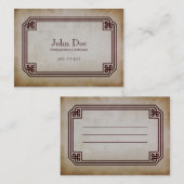 Kunst van Manliness Framed Roepkaart Contactkaartje (Voorkant / Achterkant)