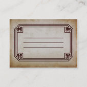 Kunst van Manliness Framed Roepkaart Contactkaartje (Achterkant)