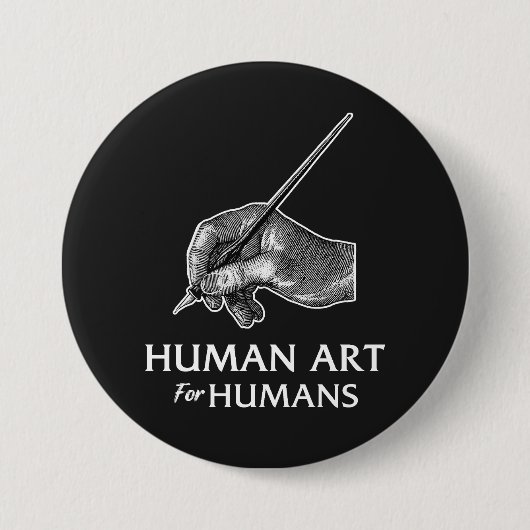 Kunst van mensen voor mensen ronde button 7,6 cm (Voorkant)