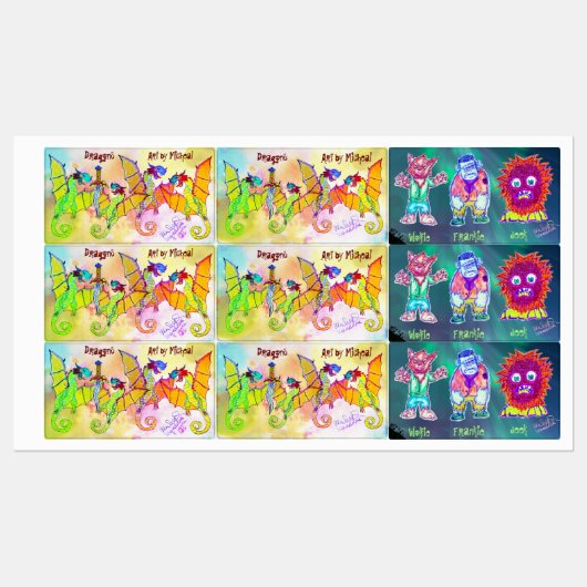 Kunst van Micheal Fun Stickers (Vel)