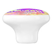 Kunst van Micheal Paarse Jeek Ceramic Pull Keramische Knop (Zijkant)