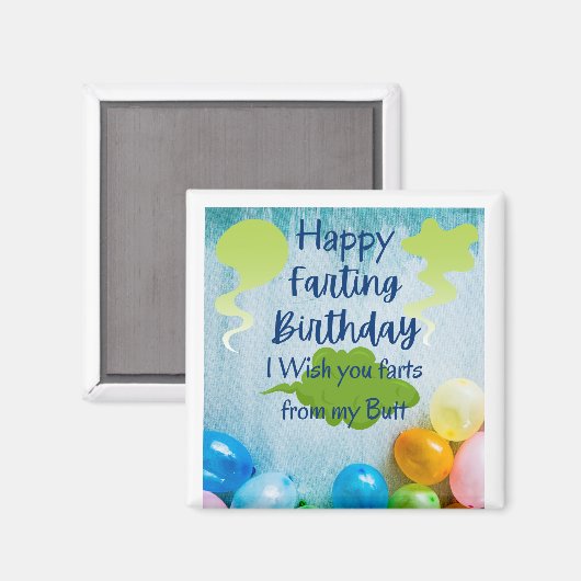 Kunst van mijn Butt Birthday Magneet (Voorkant / Achterkant)