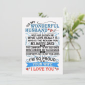 Kunst van mijn vrouw voor mijn geweldige man kaart (Staand voorkant)